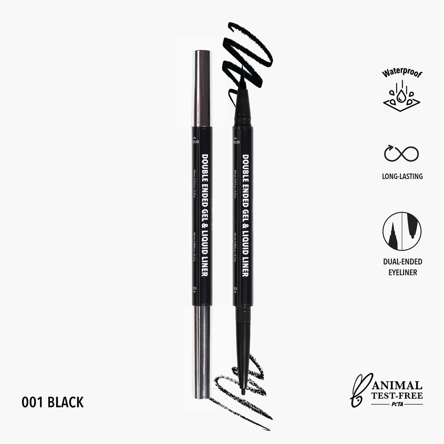Double Ended Gel & Liquid Liner - 001 Black