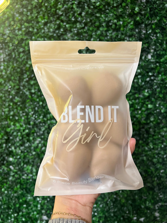 Blend It Girl Sponges - 6 Beauty Blenders (Nude)
